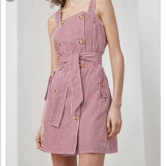 C/MEO Collective Red & White Striped Dress - Picture 1 of 7